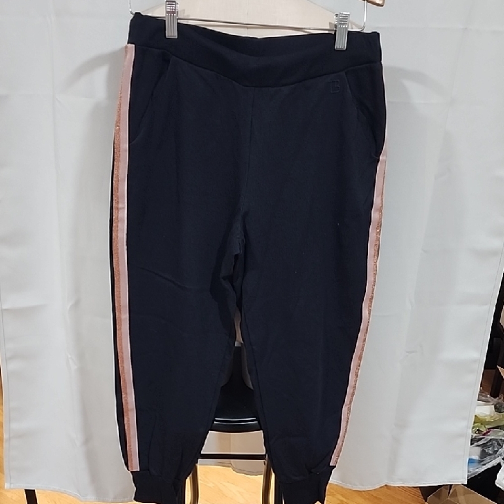 Ted Baker Black Joggers with Pink Stripes